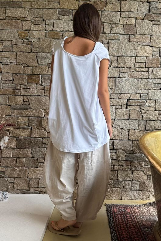 Oscar Drape Trapeze Tank White
